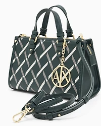 Mini bag with geometric print