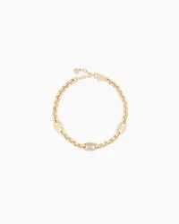 Emporio Armani -  Gold-Tone Brass Station Bracelet, Woman, Multicoloured, Size: TU