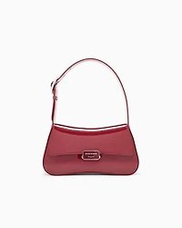 Emporio Armani - Patent-effect shoulder bag, Woman, Red, Size: TU