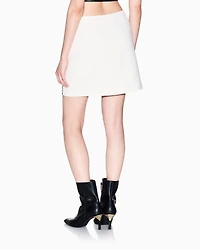 Miniskirt with contrasting inserts