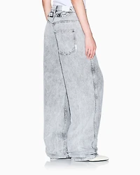 Armani Exchange - Stonewashed denim jeans., Woman, Grey, Size: