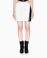 Miniskirt with contrasting inserts