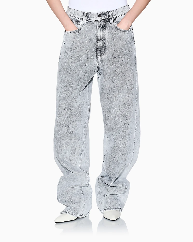 Armani Exchange - Stonewashed denim jeans., Woman, Grey, Size: