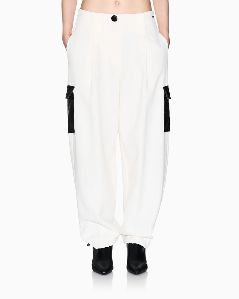 Contrast Patch Cargo Pants