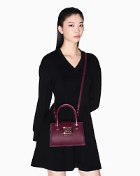 Armani Exchange - ASV Small Trapeze Handbag, Woman, Burgundy, Size: TU