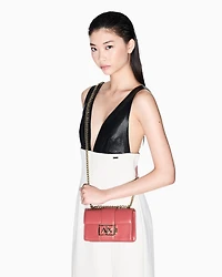 Armani Exchange - Shoulder bag with metal logo, Woman, Pink, Size: TU