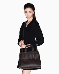 Armani Exchange - Handbag with ASV logo detail, Woman, Brown, Size: TU