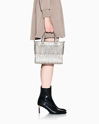 Armani Exchange - Medium tote bag with contrasting detail, Woman, Beige, Size: TU