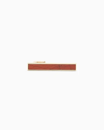 Emporio Armani - Tie clip with quartz gemstone, Man, Red, Size: TU