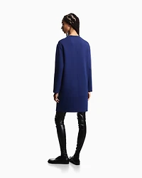 Emporio Armani - Double jersey crew-neck dress, Woman, Blue, Size: