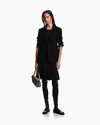 Emporio Armani - ASV organic-jersey T-shirt with a flocked logo print, Woman, Black, Size: