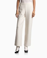 Emporio Armani - ASV embossed, textured jersey palazzo trousers, Woman, Beige, Size: