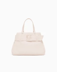 Armani Exchange - Large shoulder bag with ASV logo detail, Woman, White, Size: TU