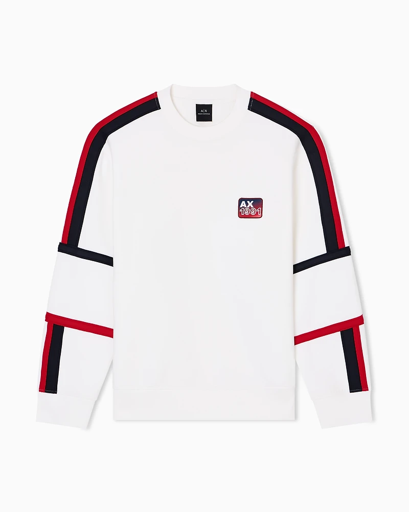 Sweatshirt with contrasting bands