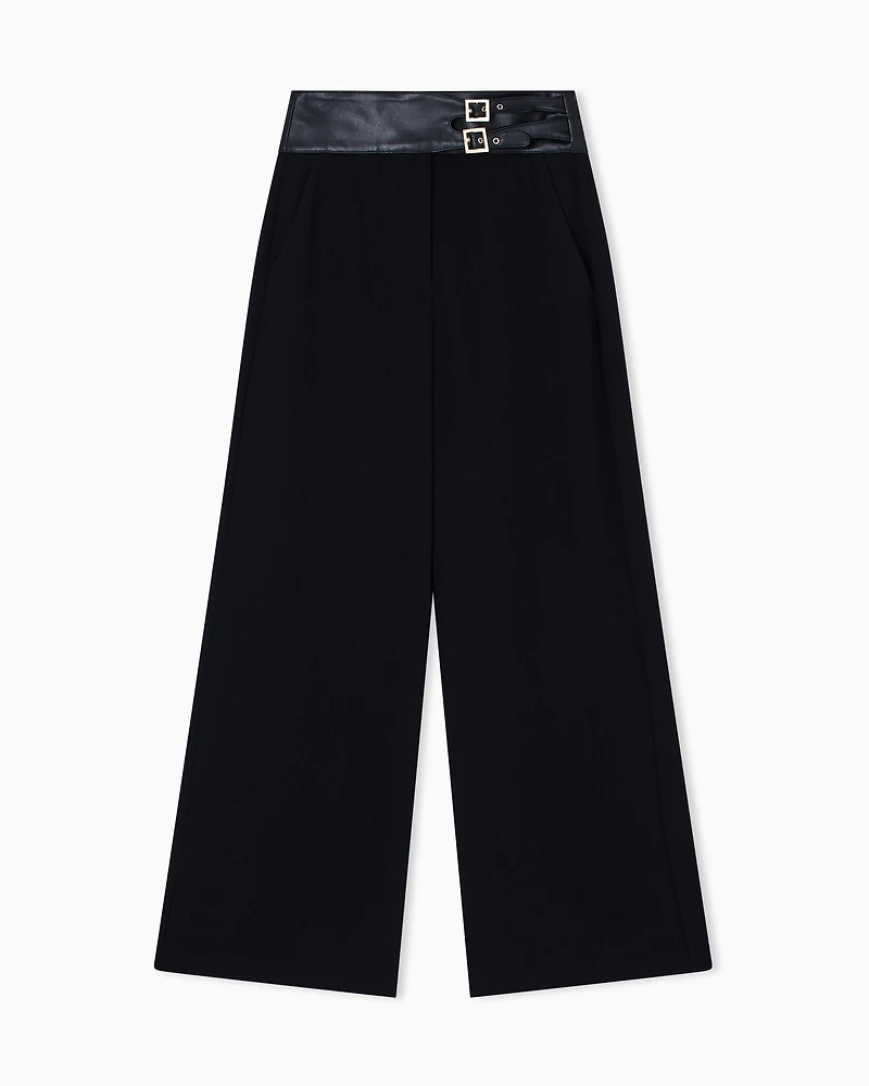 Palazzo trousers with straps