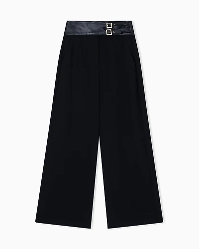 Palazzo trousers with straps