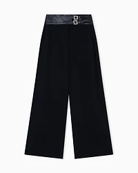 Palazzo trousers with straps