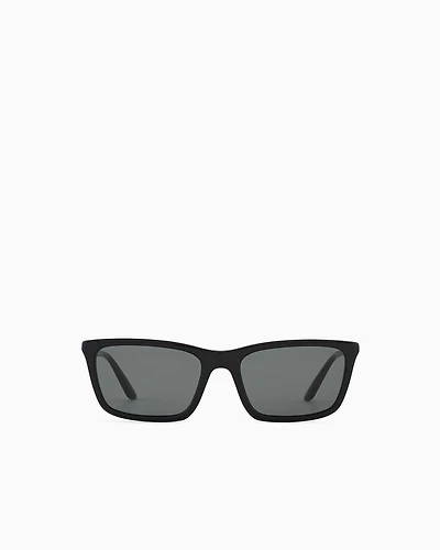 Emporio Armani - Women’s rectangular sunglasses, Woman, Black, Size: 55L