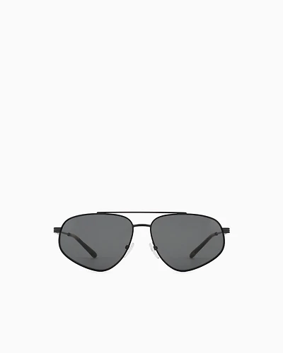Emporio Armani - Men’s aviator sunglasses, Man, Black, Size: 59L