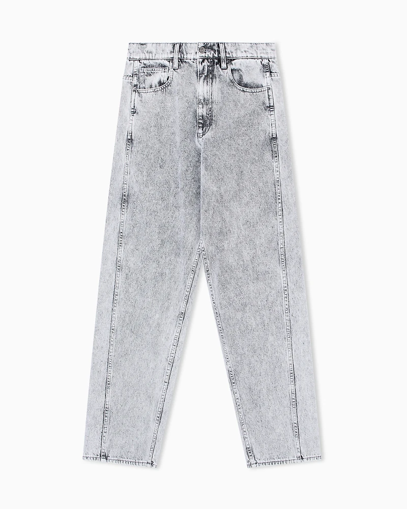 Armani Exchange - Stonewashed denim jeans., Woman, Grey, Size: