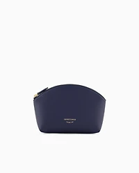 Emporio Armani - MyEA deer-print washbag, Woman, Blue, Size: TU