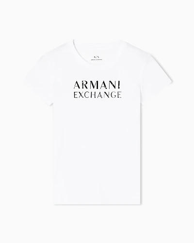 Armani Exchange - Slim Fit T-Shirts, Woman, White, Size: