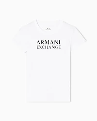 Armani Exchange - Jersey T-shirt with logo, Woman, White, Size: