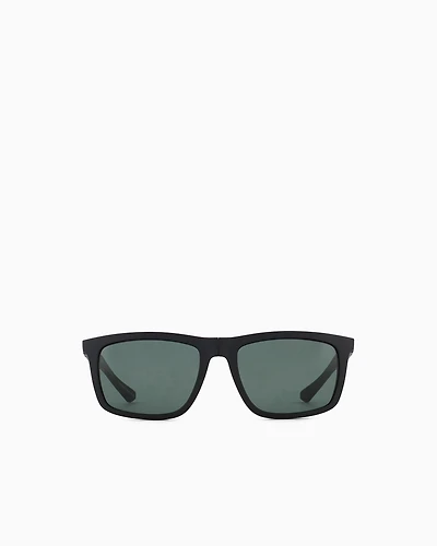 Emporio Armani - Men’s square sunglasses, Man, Black, Size: 55L