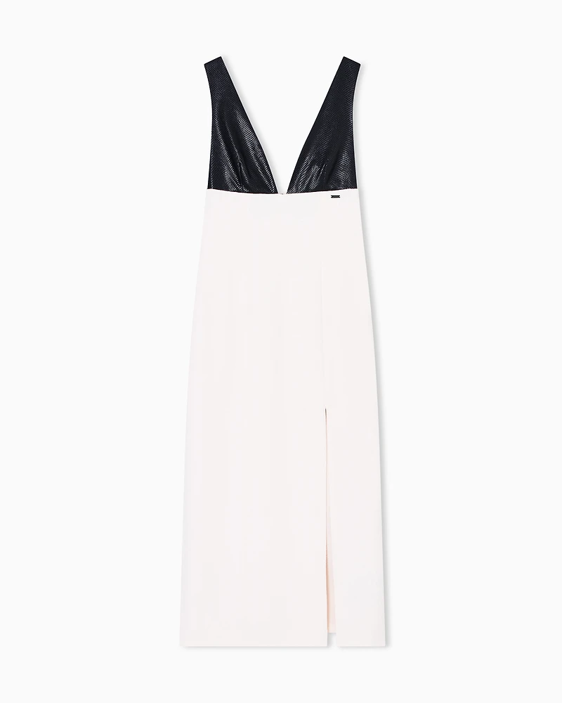 Longuette dress with slit