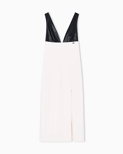 Longuette dress with slit