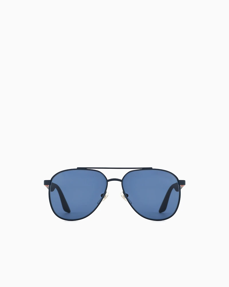 Emporio Armani - Boy’s aviator sunglasses, Boy, Blue, Size: 53L