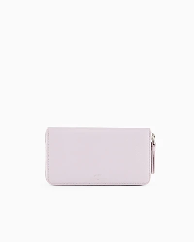 Emporio Armani - Deer-print MyEA wallet with wrap-around zip, Woman, Pink, Size: TU