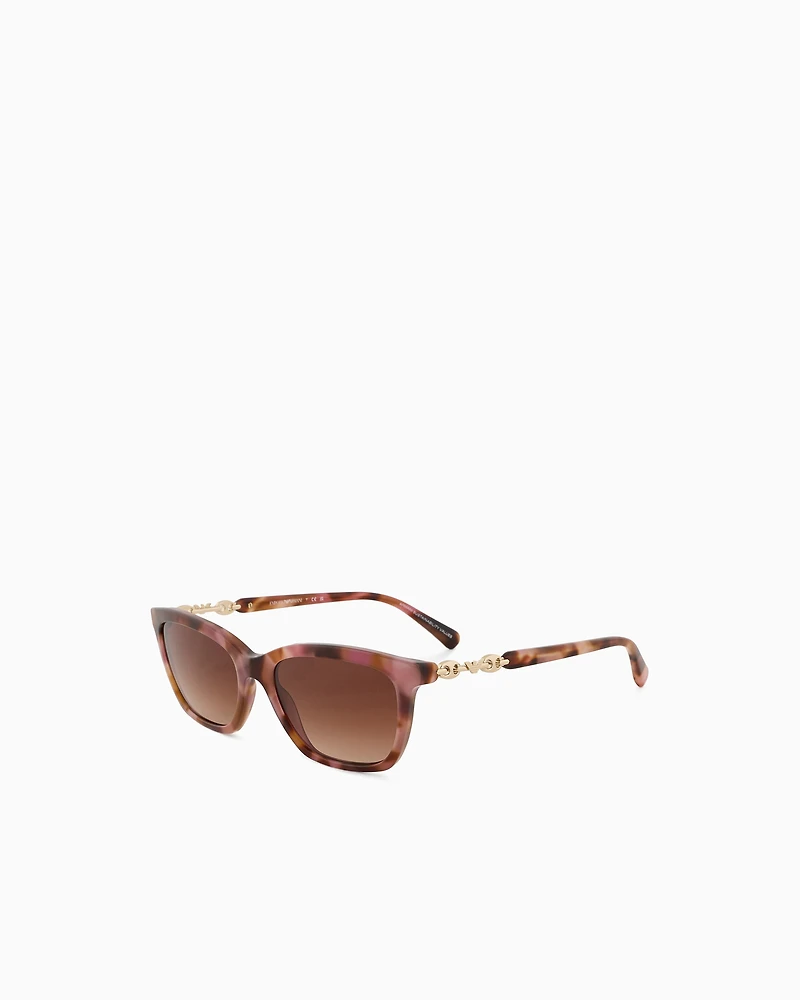 Emporio Armani - Women’s cat-eye sunglasses, Woman, Red, Size: 54L
