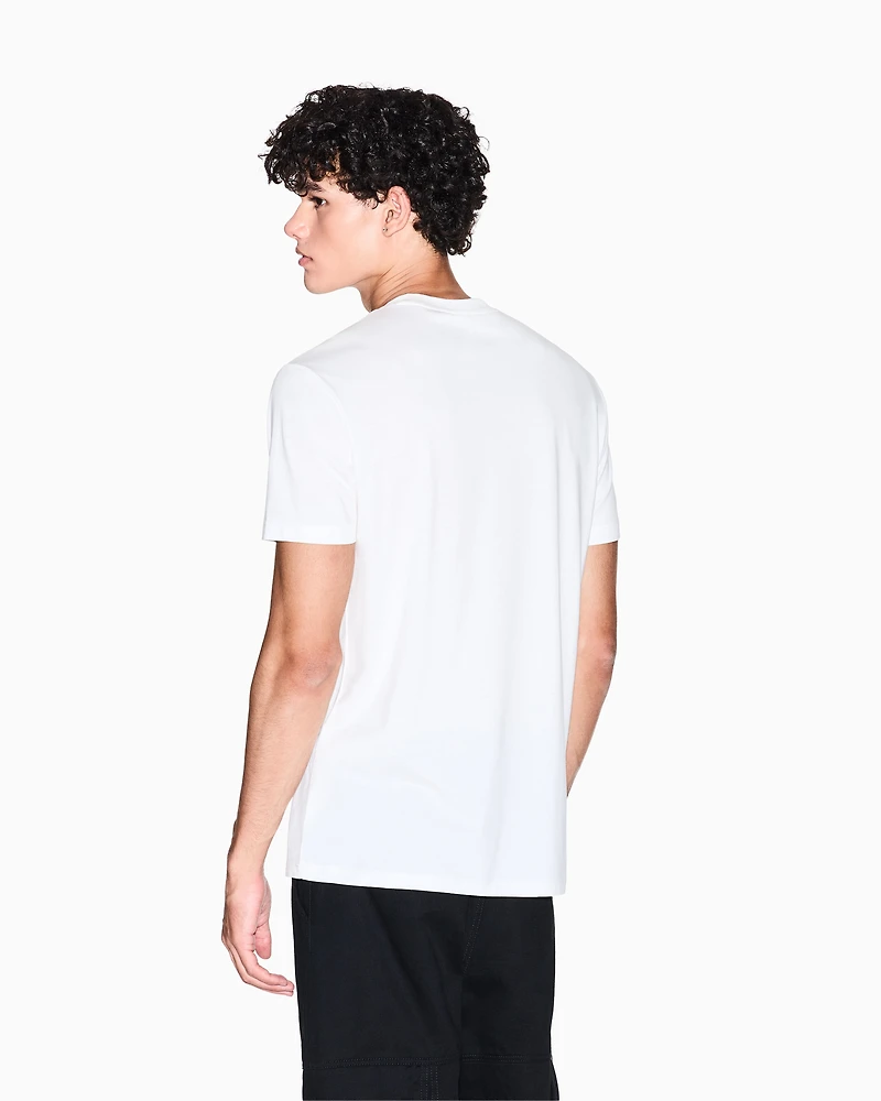 Armani Exchange - Regular fit T-shirt with patch, Man, White, Size: