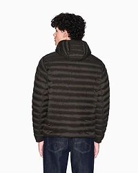 Armani Exchange - Full zip down jacket with hood, Man, Brown, Size: