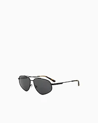 Emporio Armani - Men’s aviator sunglasses, Man, Black, Size: 59L