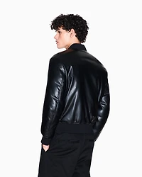 Armani Exchange - Shiny fabric bomber jacket, Man, Black, Size: