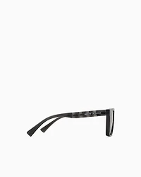 Armani Exchange - Men's rectangular shaped sunglasses, Man, Black, Size: 56L