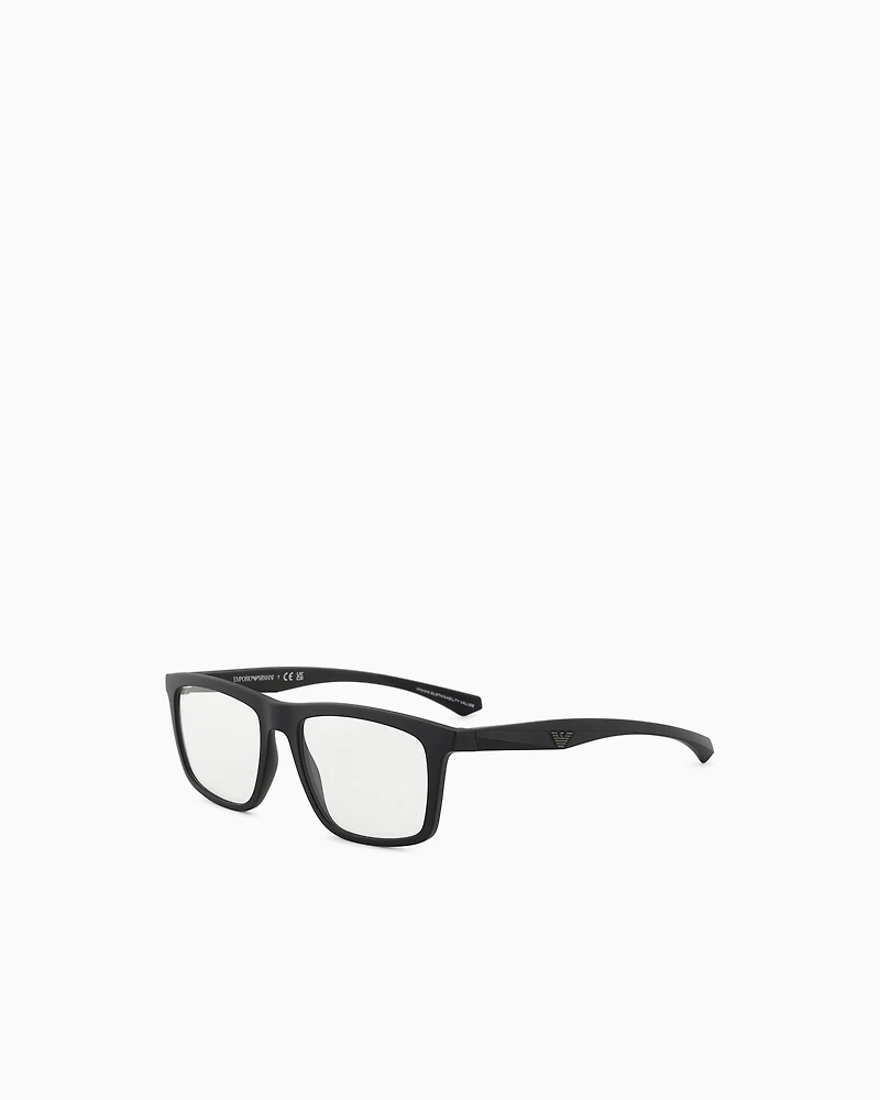Emporio Armani - Men’s square sunglasses, Man, Black, Size: 55L