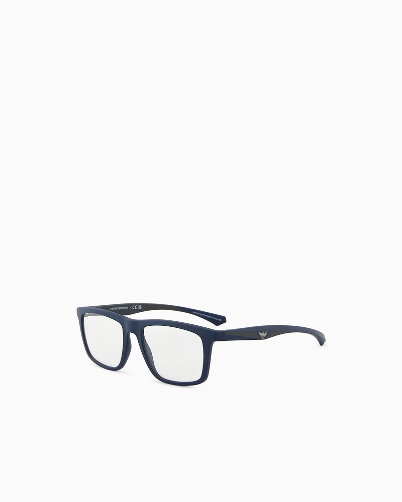 Emporio Armani - Men’s square sunglasses, Man, Blue, Size: 53L
