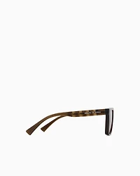 Armani Exchange - Men's rectangular shaped sunglasses, Man, Brown, Size: 56L