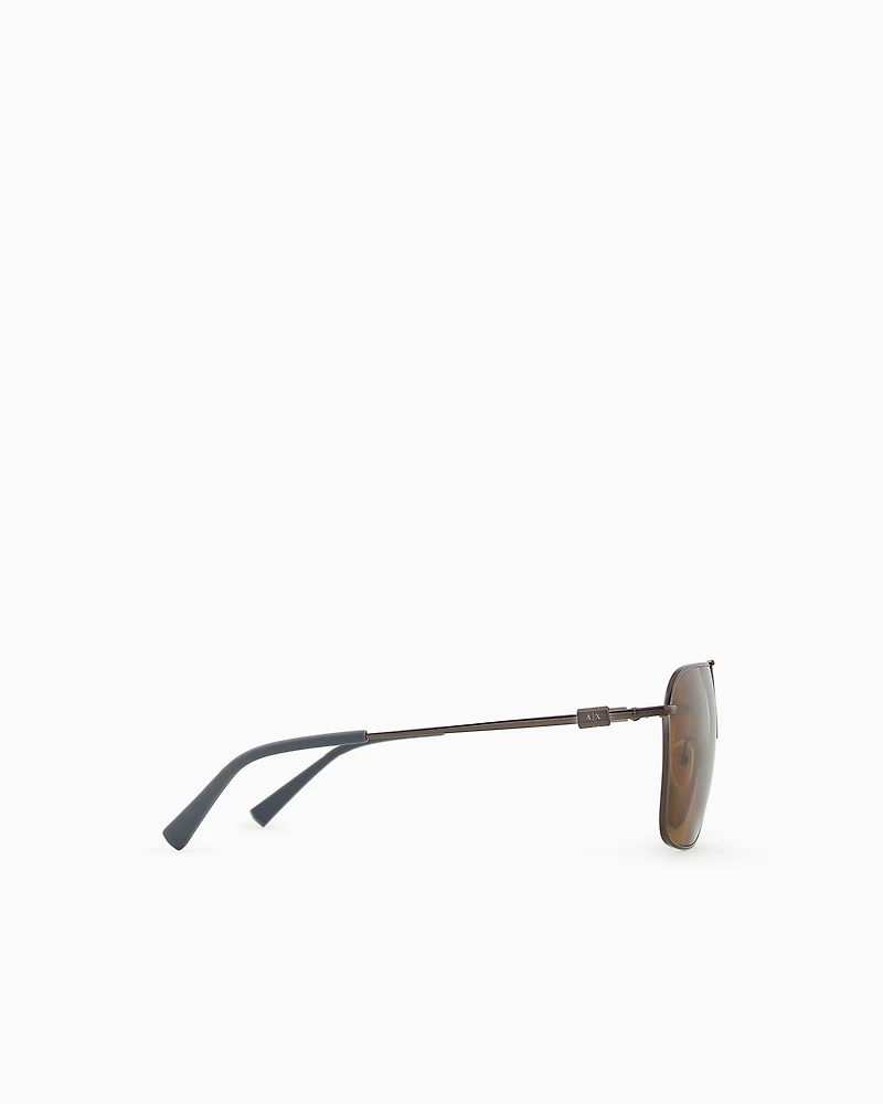 Armani Exchange - Sunglasses, Man, Grey, Size: 60L