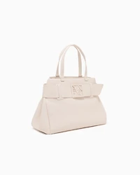 Armani Exchange - Large shoulder bag with ASV logo detail, Woman, White, Size: TU