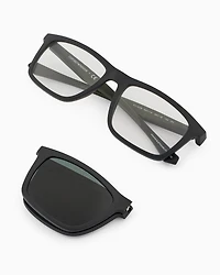Emporio Armani - Men’s square sunglasses, Man, Black, Size: 55L