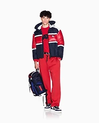 Jacket with contrasting bands