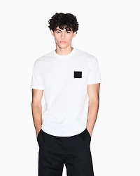 Armani Exchange - Regular fit T-shirt with patch, Man, White, Size: