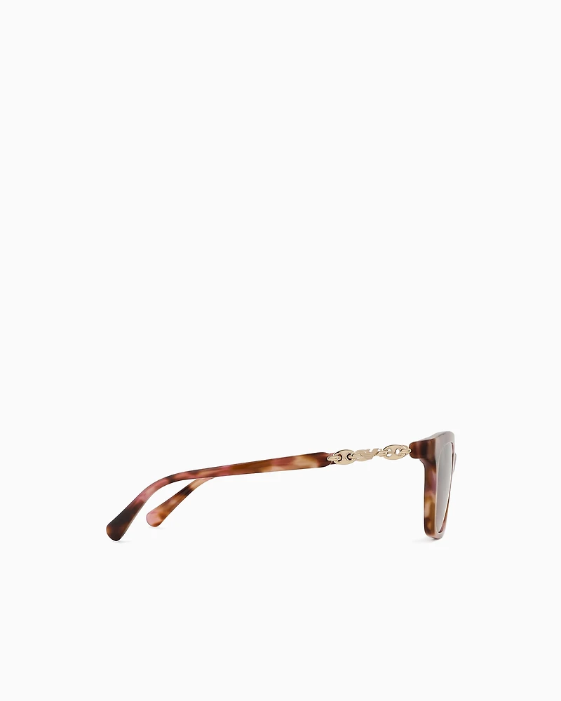 Emporio Armani - Women’s cat-eye sunglasses, Woman, Red, Size: 54L