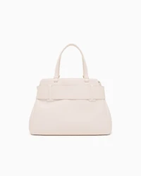 Armani Exchange - Large shoulder bag with ASV logo detail, Woman, White, Size: TU