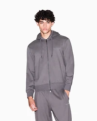 Armani Exchange - Basic zip-up hoodie, Man, Grey, Size: