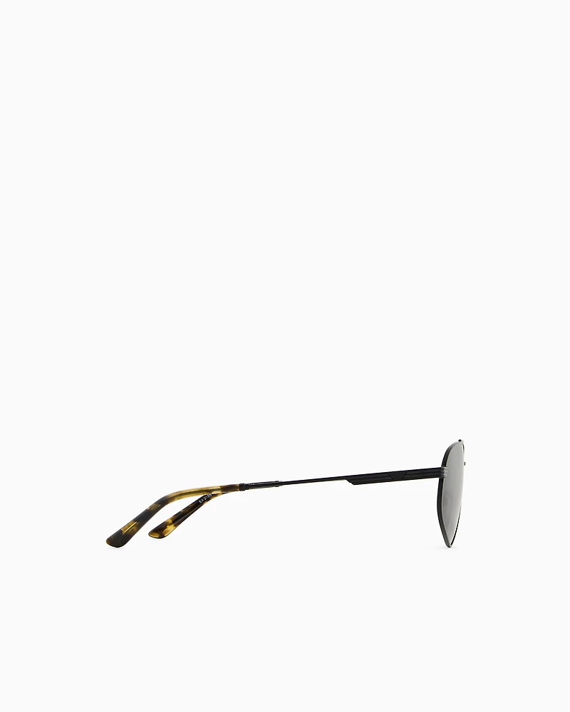 Emporio Armani - Men’s aviator sunglasses, Man, Black, Size: 59L